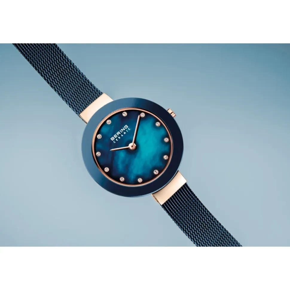Zegarek Rose Gold Blue Swarovski